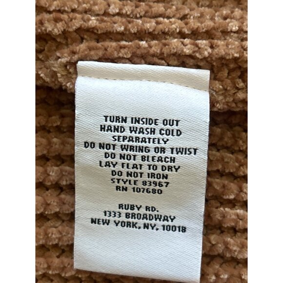 Ruby Rd. Petite Women's Tan Open Front Soft And Cozy Cardigan Sweater PS - Picture 5 of 7